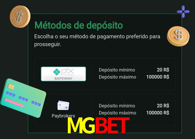 O cassino MGBET oferece uma grande variedade de métodos de pagamento
